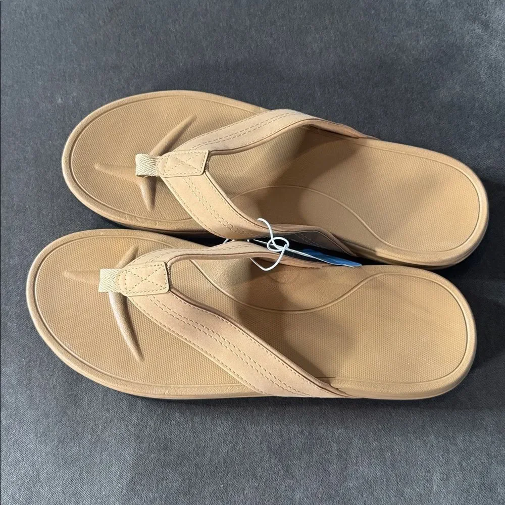Men’s Sun & Sky Brown Flip Flops Size 11-12 NEW